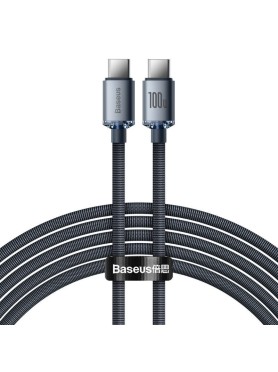 Baseus Crystal Shine Braided USB 2.0 Cable USB-C male - USB-C 100W (2m) - Μαύρο