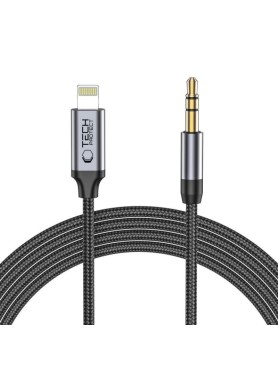 Tech-Protect UltraBoost Braided Καλώδιο USB Lightning / 3.5mm jack 1m - Μαύρο