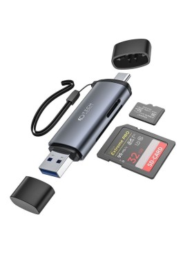Tech-Protect Ultraboost Card Reader USB 3.0 Type-C για SD/microSD - Γκρι