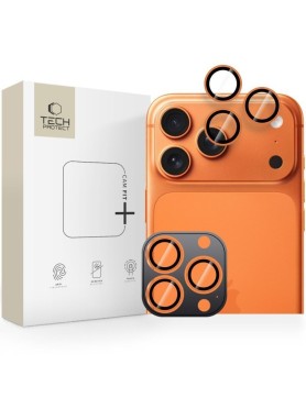 Tech-Protect Camring Fit+ Προστασία Κάμερας Μεμβράνη για το iPhone - Πορτοκαλί