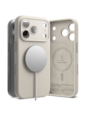 Θήκη Ringke Magnetic Back Cover Σιλικόνης για iPhone 17 Pro - Μπεζ