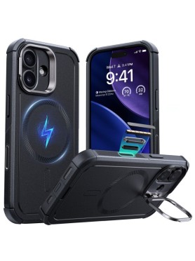 Θήκη ESR Cyber Kickstand Back Cover Μεταλλικό για iPhone 17 - Μαύρο