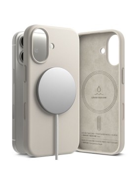 Θήκη Ringke Magnetic Back Cover Σιλικόνης για iPhone 17 - Μπεζ