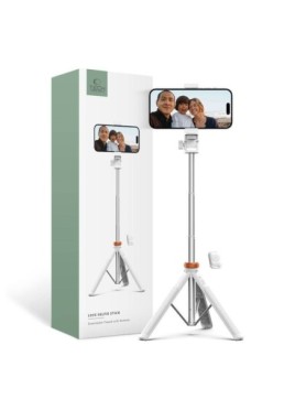 Tech-Protect L03s Selfie Stick Τρίποδο Κινητού Bluetooth - Λευκό