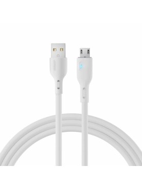 Joyroom S-UM018A13W2 Braided USB 2.0 to micro USB Cable 2m - Λευκό