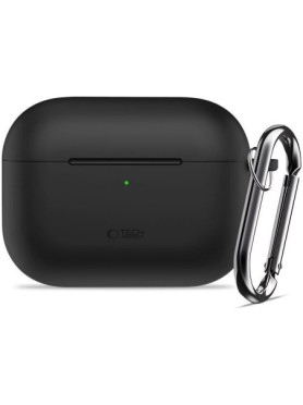 Tech-Protect Silicone Hook Θήκη Σιλικόνης με Γάντζο για Apple AirPods Pro 3 - Μαύρο
