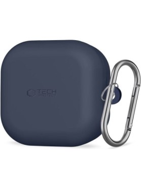 Tech-protect Θήκη Σιλικόνης με Γάντζο για Samsung Galaxy Buds 4/4 Pro - Navy Blue